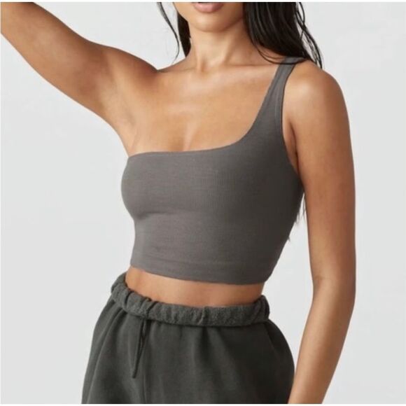 Joah Brown Tops - Joah Brown One Shoulder Crop Top